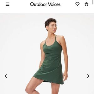 Outdoor Voices Exercise Dress in Evergreen